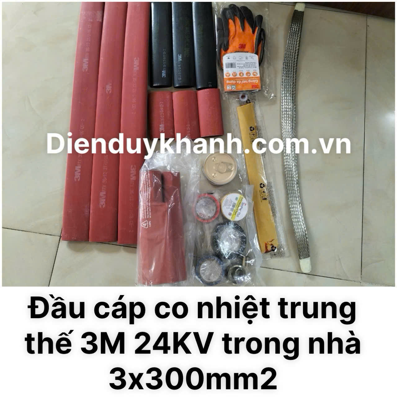 Đầu Cáp Co Nhiệt Trung Thế Trong Nhà 24KV ID 3C (L)4S-300(3x300mm2) MHI